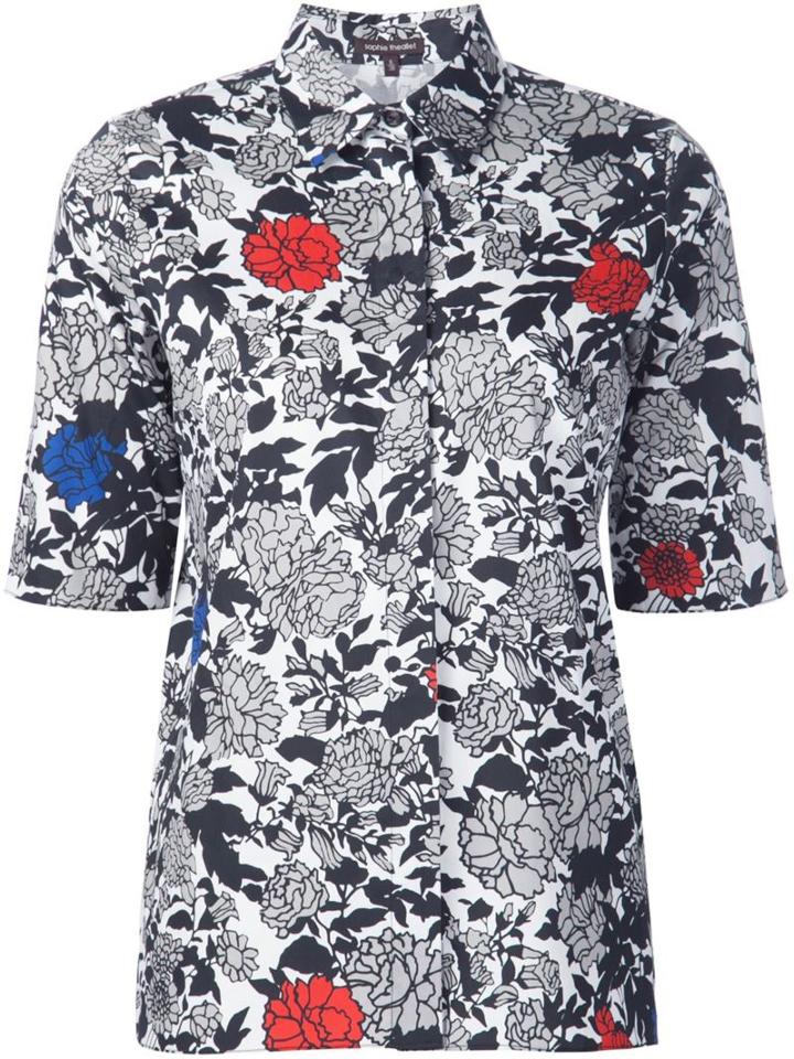 Sophie Theallet Garden Print Shirt, Women's, Size: 6, White, Cotton