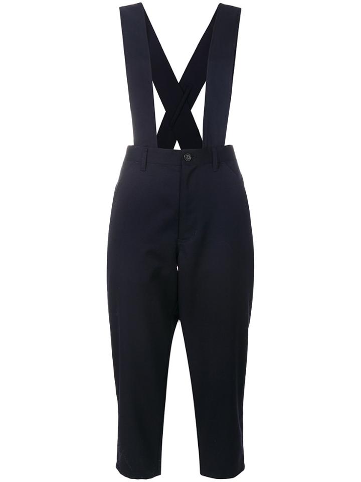 Comme Des Garçons Girl Cropped Dungarees - Blue