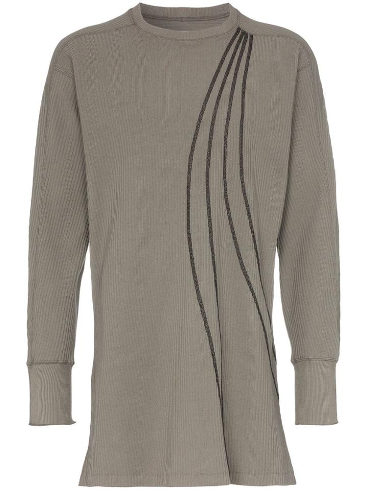 Kiko Kostadinov River Stitch Detail Jersey - Grey