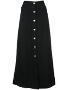 Giambattista Valli Buttoned Long Skirt - Black
