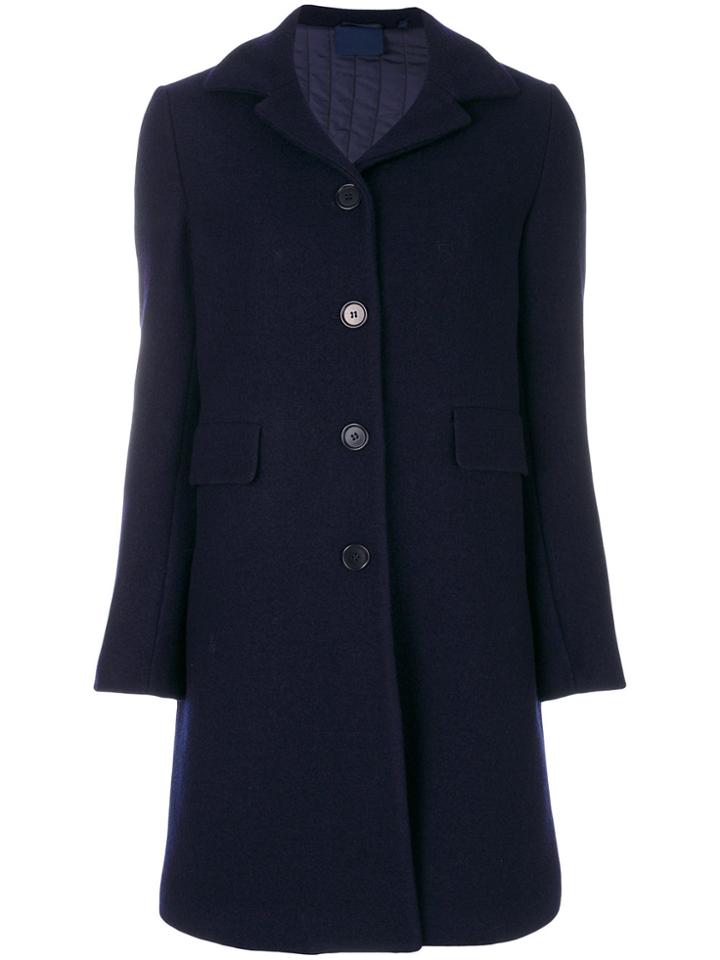 Aspesi Classic Buttoned Coat - Blue
