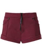 Andrea Bogosian Track Shorts, Women's, Size: Medium, Red, Cotton/polyester