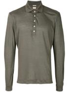 Massimo Alba Long Sleeved Polo Shirt - Grey