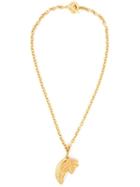 Celine Vintage Leafs Pendant Necklace