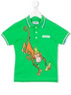 Moschino Kids Monkey Print Polo Shirt, Toddler Boy's, Size: 2 Yrs, Green