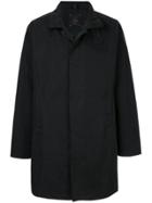 49 Winters Zipped Fitted Trench Coat - Black