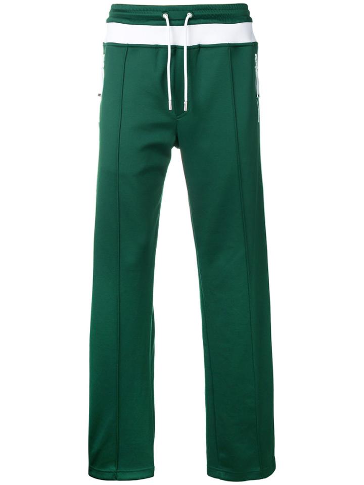 Diesel Black Gold Striped Print Track Strousers - Green