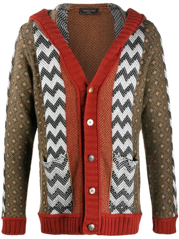 Gabriele Pasini Hooded Knit Cardigan - White