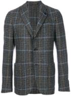 Lardini - Checked Two Button Blazer - Men - Polyester/wool - 50, Grey, Polyester/wool