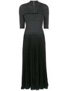 Prada Bi-material Short Sleeve Dress - Grey