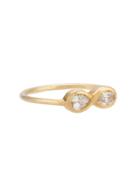 Sauer Anel Infinito Em Ouro Amarelo E Diamante - Gold