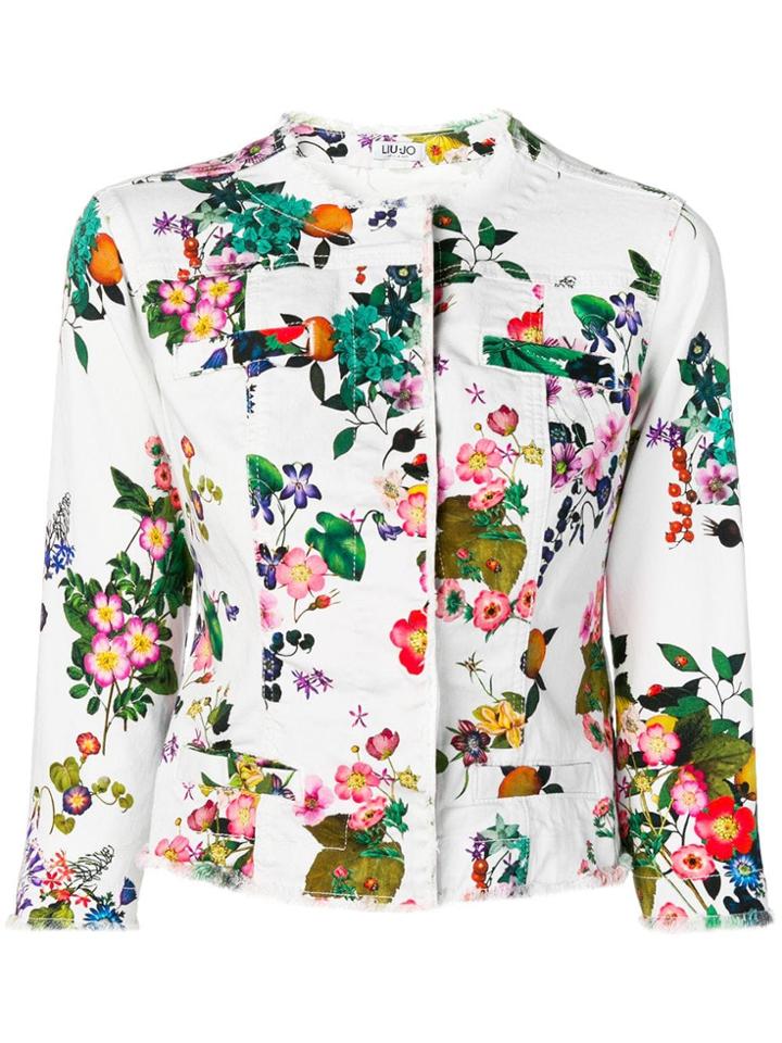 Liu Jo Kate Floral Print Jacket - White