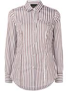 Erika Cavallini Striped Pocket Shirt - Brown