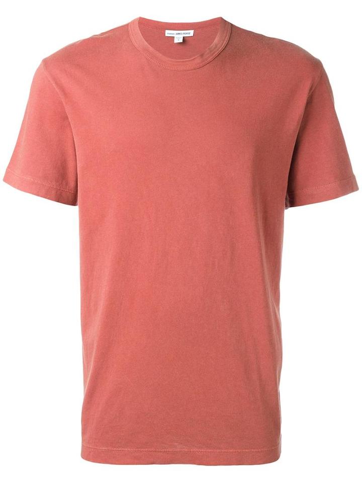 James Perse Round Neck T-shirt, Men's, Size: 3, Yellow/orange, Cotton