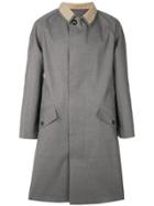 Maison Margiela Contrast-collar Fitted Coat - Grey