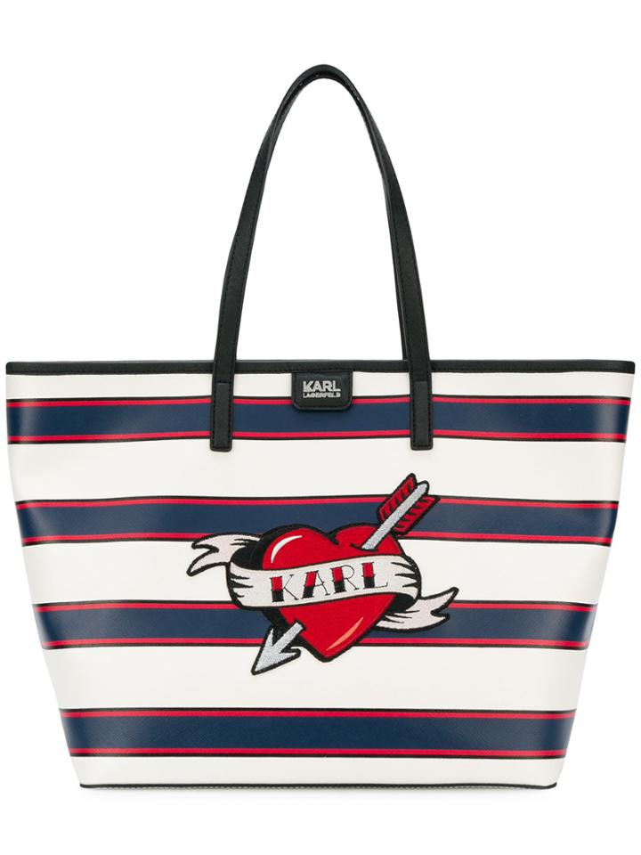 Karl Lagerfeld Captain Karl Heart Shopper Tote - Blue