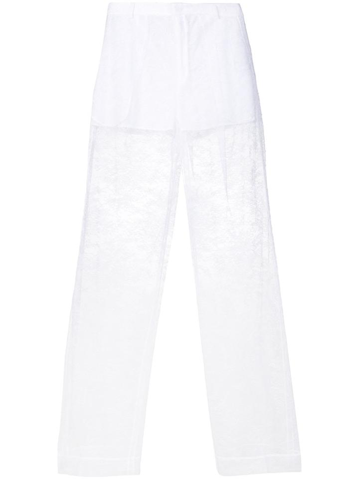 Givenchy Lace Flared Trousers - White