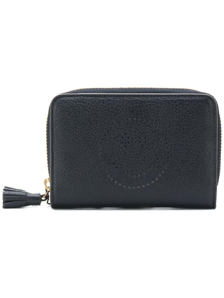 Anya Hindmarch Smiley Compact Wallet - Blue