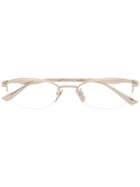 Gucci Eyewear Oval Frame Glasses - Gold