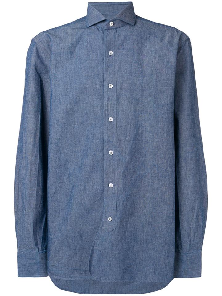 Doppiaa Plain Shirt - Blue