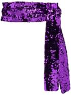 Attico Embellished Waist-belt - Purple
