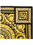 Versace Silk Foulard Signature Scarf - Black