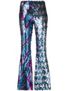 Circus Hotel Embellished Flared Trousers - Blue