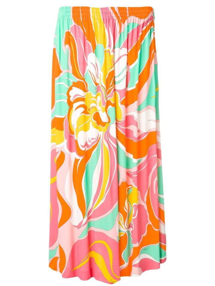 Emilio Pucci Rivera Print Flared Skirt - Pink