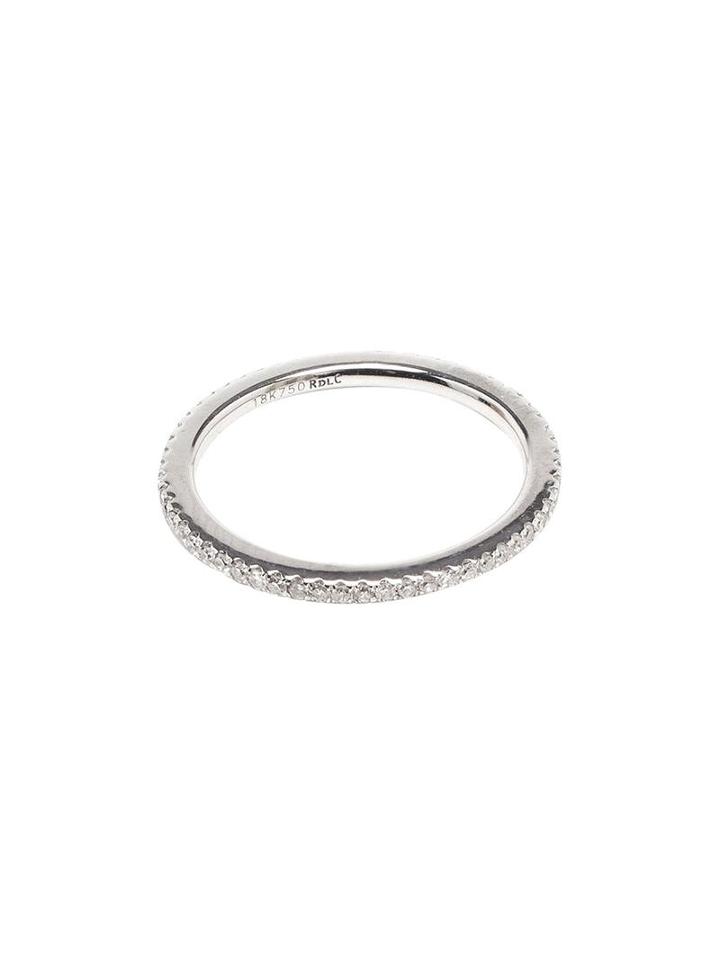 Rosa De La Cruz 18k White Gold & Diamond Midi Ring, Size: 6