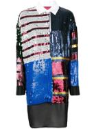 Hilfiger Collection Sequin Embellished Shirt Dress - Blue