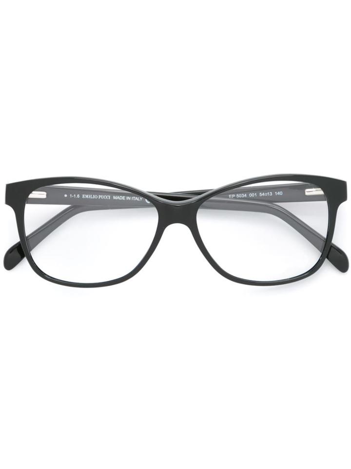 Printed Arm Glasses, Black, Acetate, Emilio Pucci