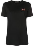 Chinti & Parker Heart Embroidered T-shirt - Black
