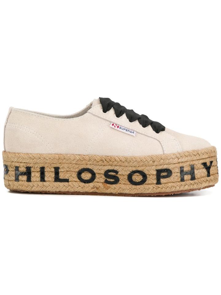 Philosophy Di Lorenzo Serafini Logo Rope Platform Sneakers - Neutrals