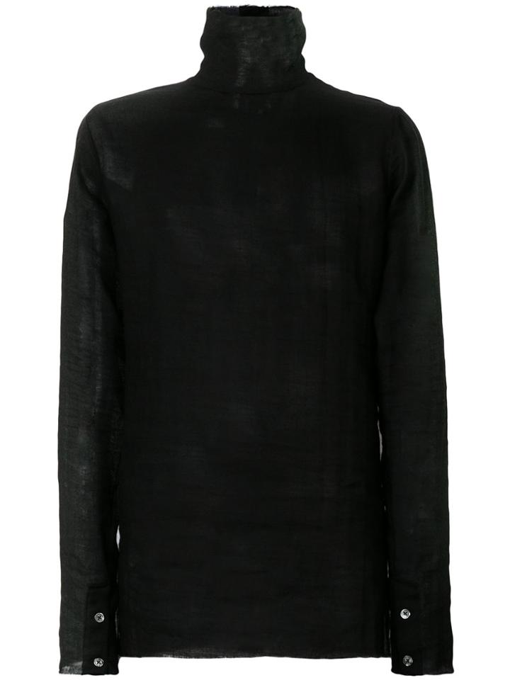 Ann Demeulemeester Ellroy Linen Shirt - Black