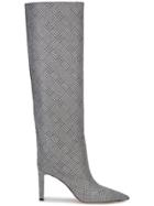 Jimmy Choo Checked Knee-high Boots - Silver