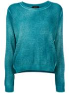Avant Toi - Overdyed Long Sleeve Sweater - Women - Cashmere - L, Women's, Blue, Cashmere