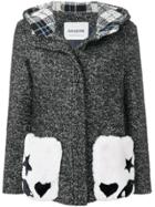 Ava Adore Hooded Fur Pockets Coat - Grey