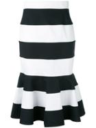 Dolce & Gabbana Striped Peplum Skirt - White