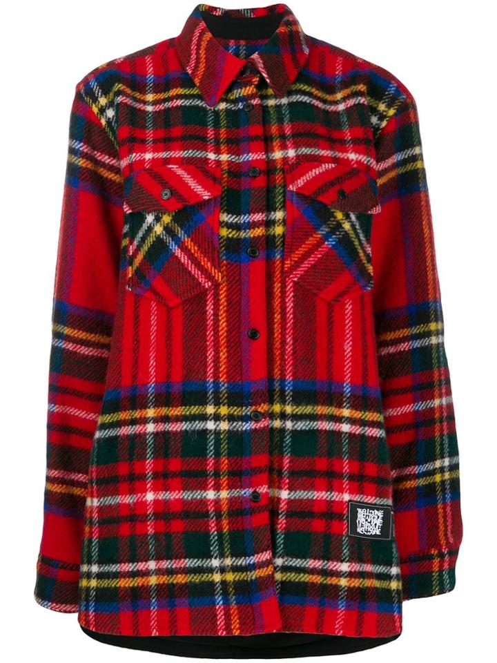 We11done Long Sleeve Tartan Pattern Shirt - Red
