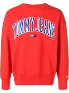 Tommy Jeans Oversized Logo Sweatshirt - Red