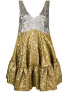 No21 Flared Sleeveless Dress - Gold
