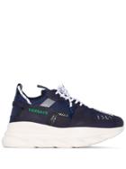 Versace Navy Chain Reaction 2 Sneakers - Blue