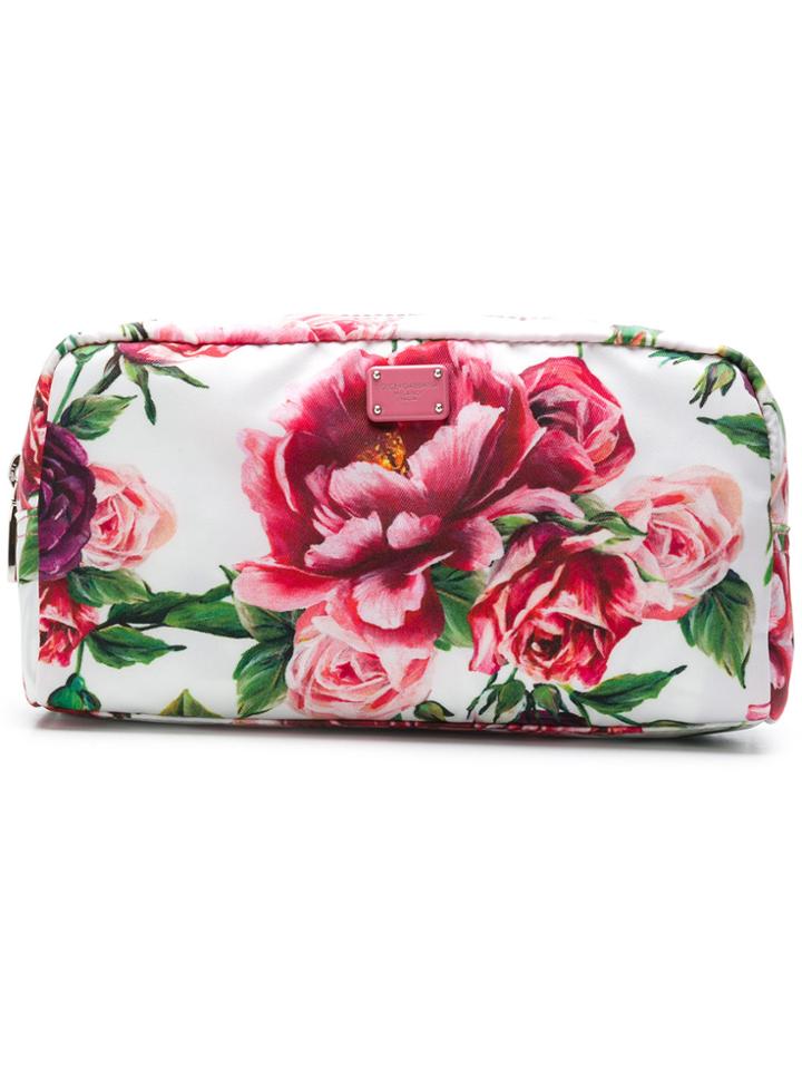 Dolce & Gabbana Peonie Printed Make-up Bag - White