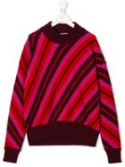 Marni Kids Teen Striped Jumper - Red