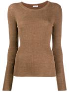 P.a.r.o.s.h. Long-sleeve Fitted Sweater - Brown