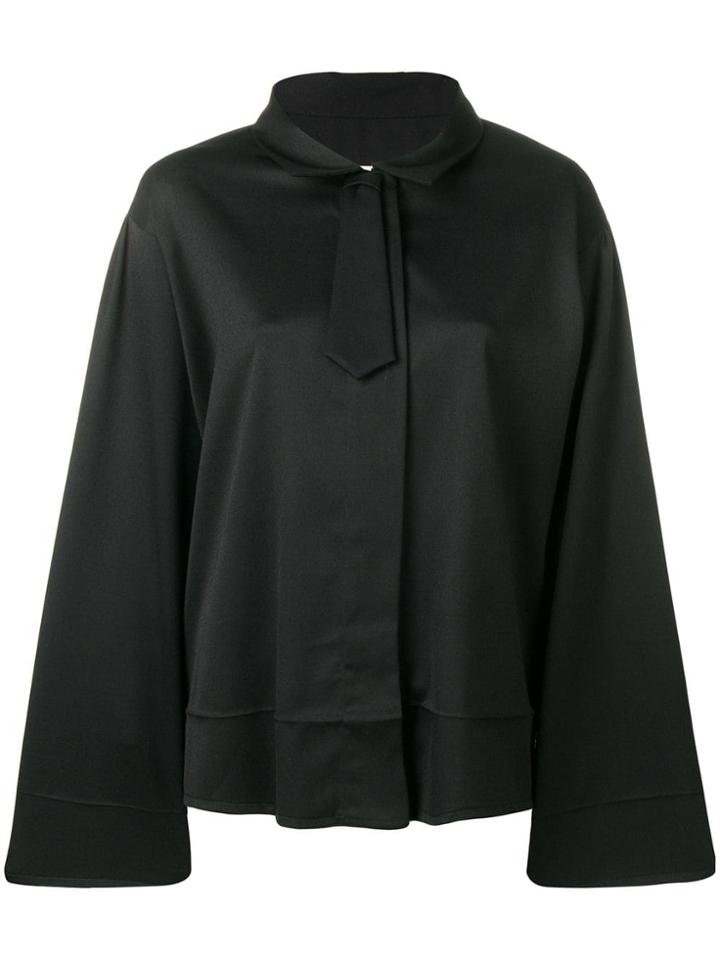 Mm6 Maison Margiela Tie Detail Shirt - Black
