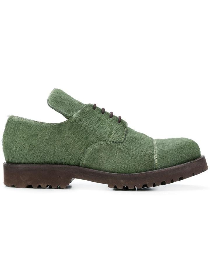 Holland & Holland Calf-hair Lace-up Shoes - Green