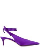Attico Kitten Heel Slingback Pumps - Purple