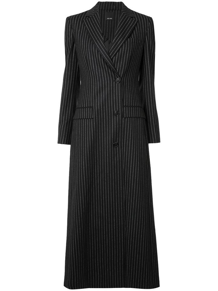 Josh Goot - Striped Tailored Coat - Women - Viscose/wool - Xs, Blue, Viscose/wool