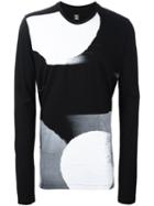 Julius Printed Long Sleeve Sweater, Men's, Size: 4, Black, Cotton/modal